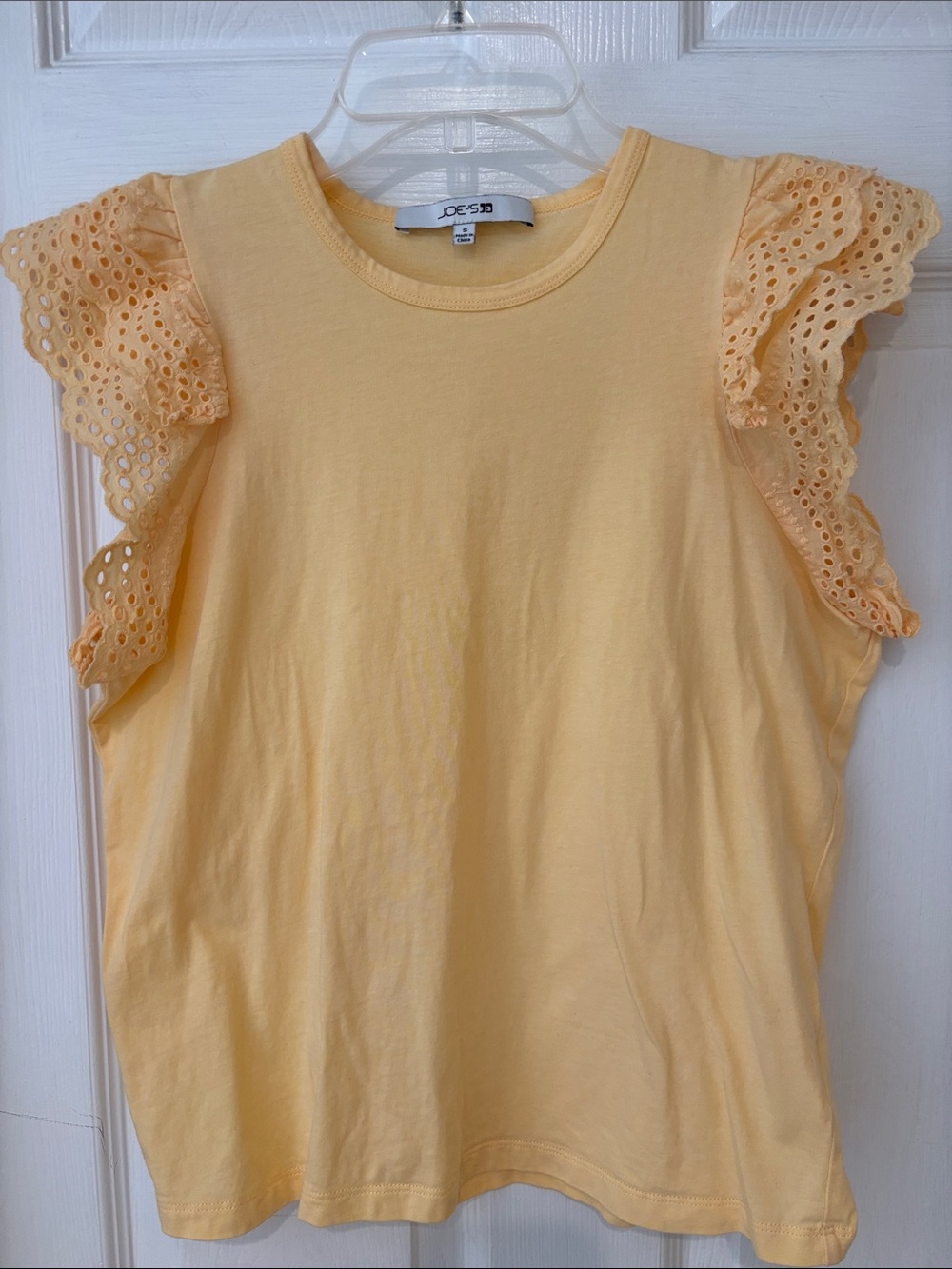 Joe's Jeans Eyelet Flutter Sleeve Top